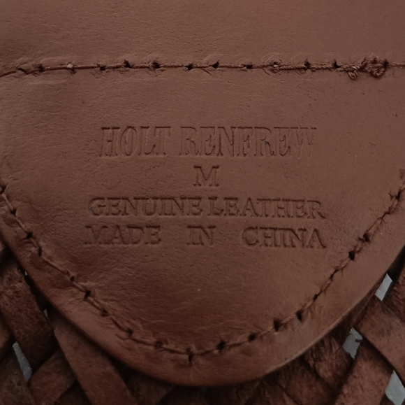 🍂Holt Renfrew Lether Brown Woven Belt - Picture 12 of 12